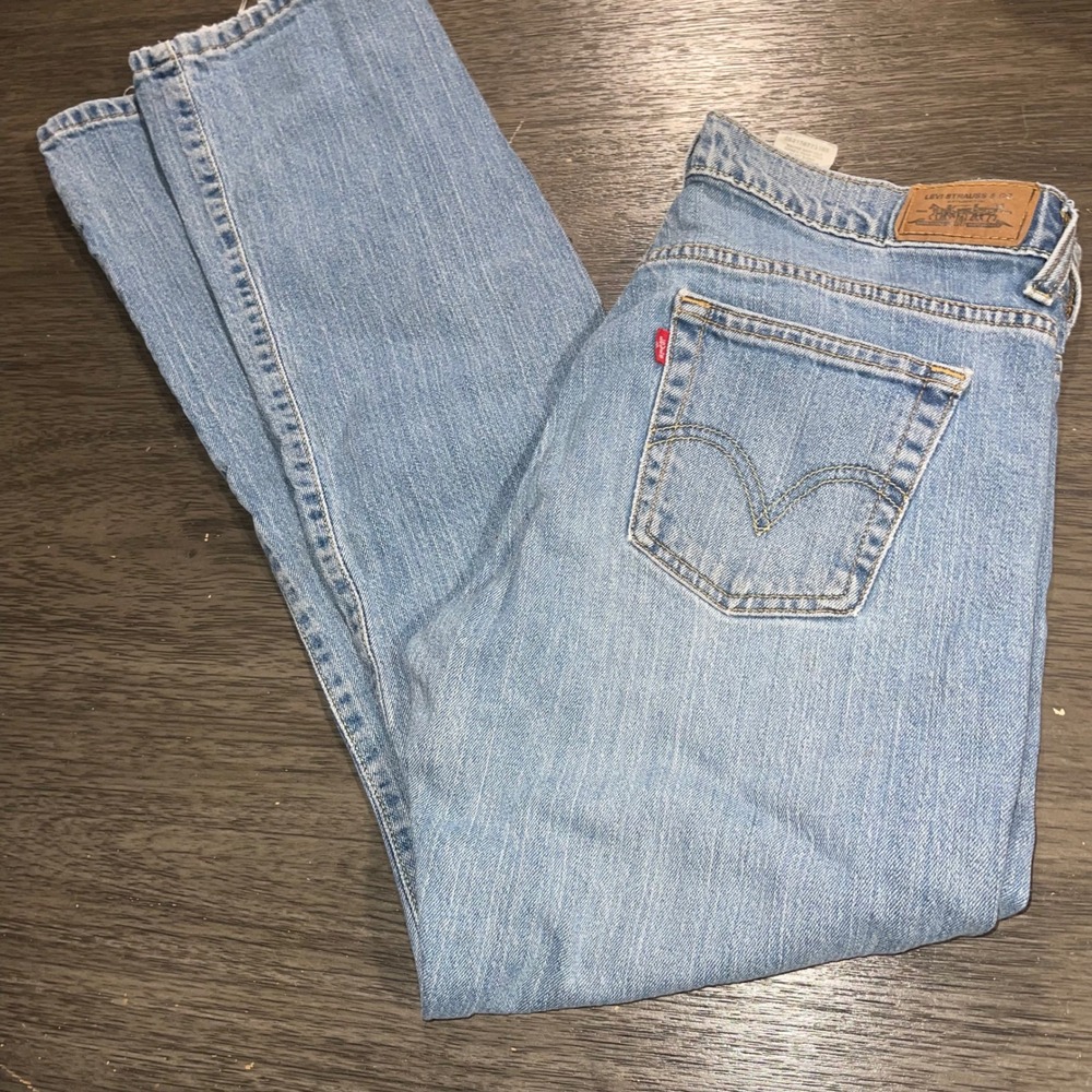 Levi's Womens 8M Blue Jeans 515 Bootcut Light Wash Stretch Denim